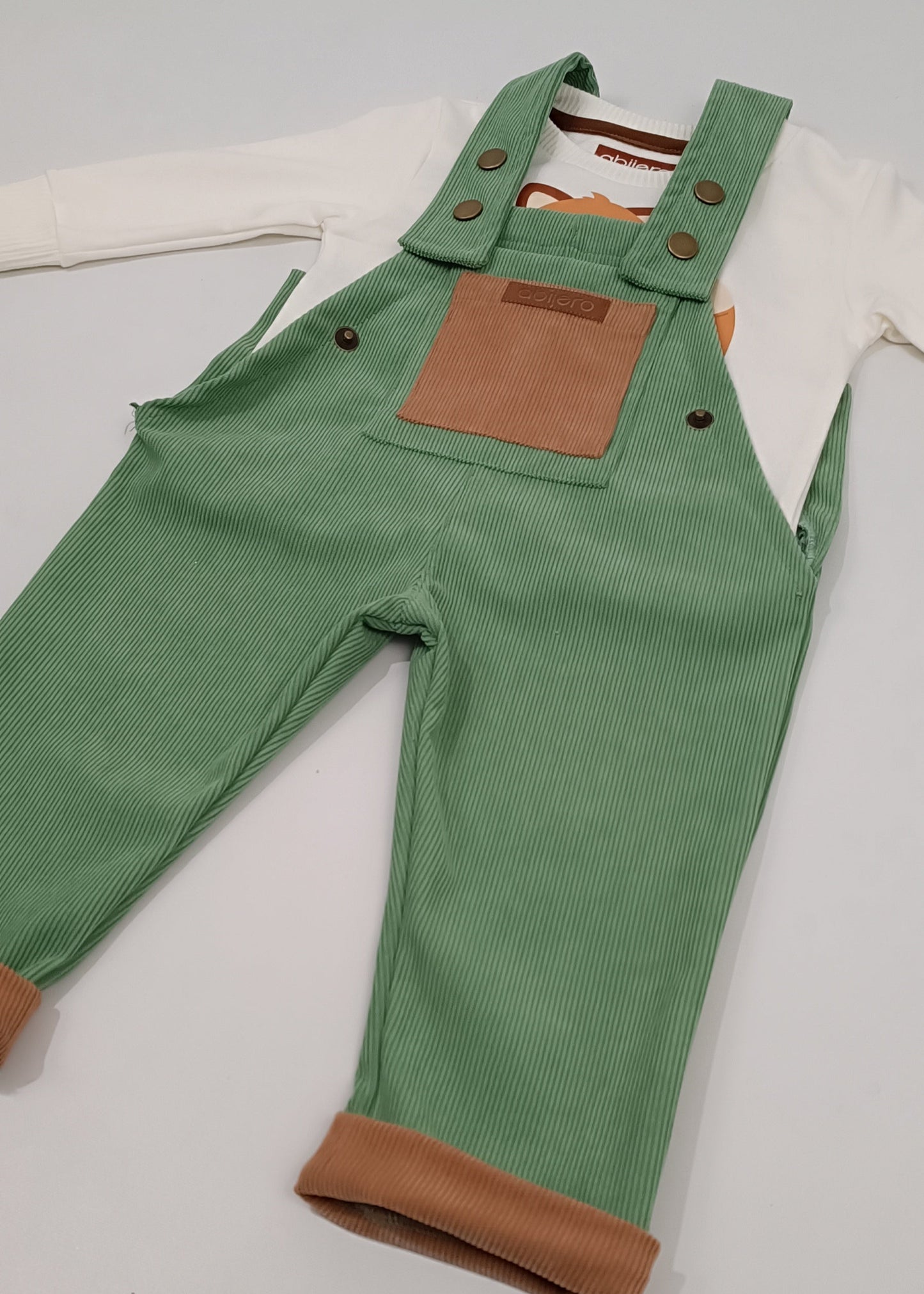 Conjunto unisex overol pana (bebita, bebito, niña y niño)