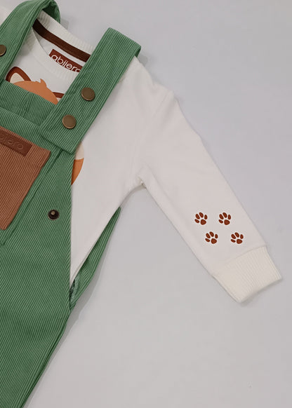 Conjunto unisex overol pana (bebita, bebito, niña y niño)