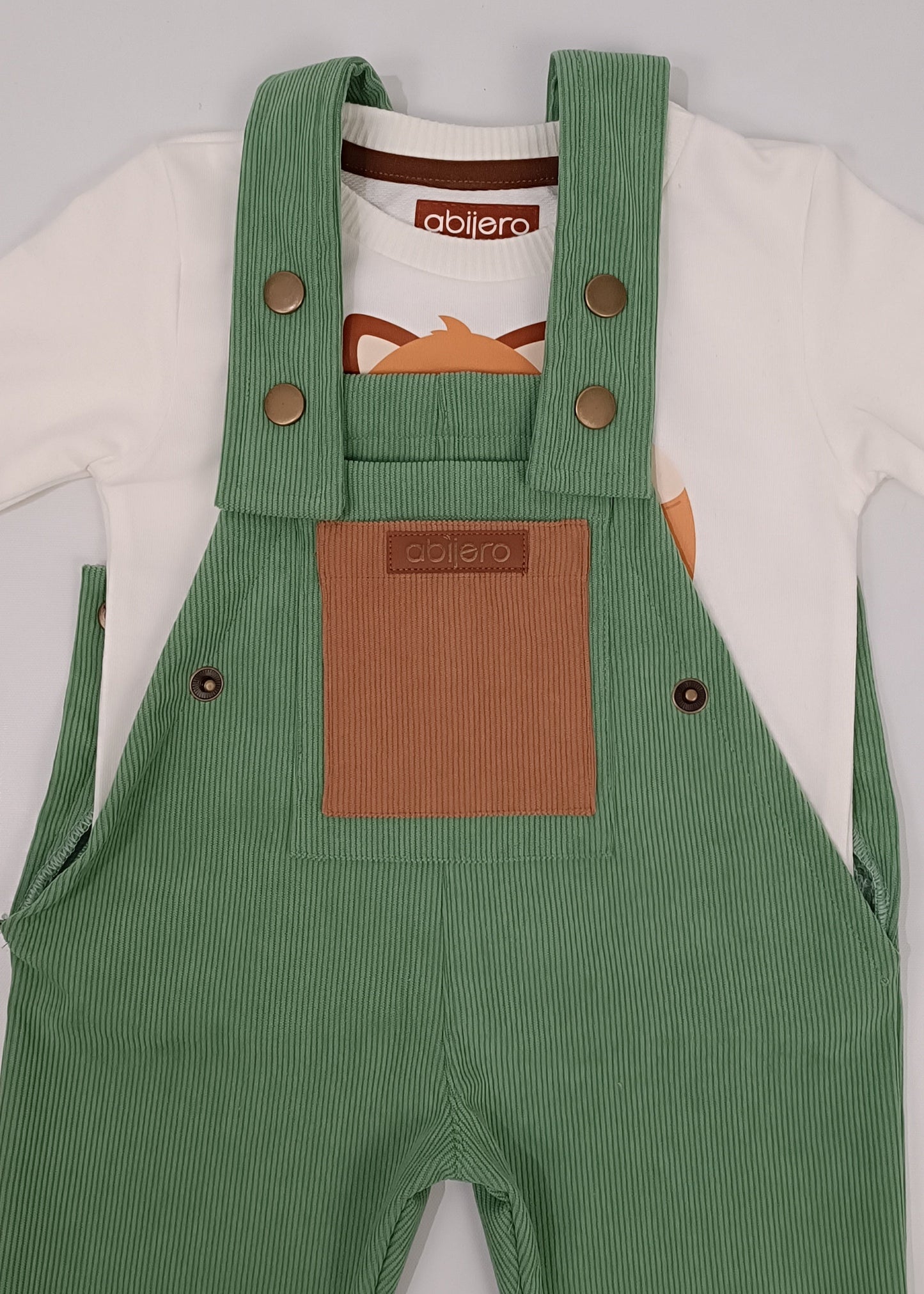 Conjunto unisex overol pana (bebita, bebito, niña y niño)