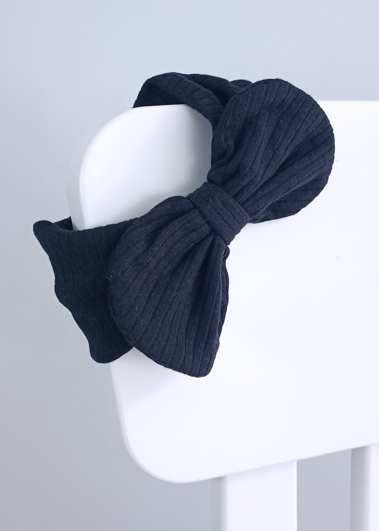 Accesorio balaca moño en algodón para bebita