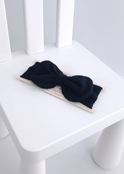Accesorio balaca moño en algodón para bebita