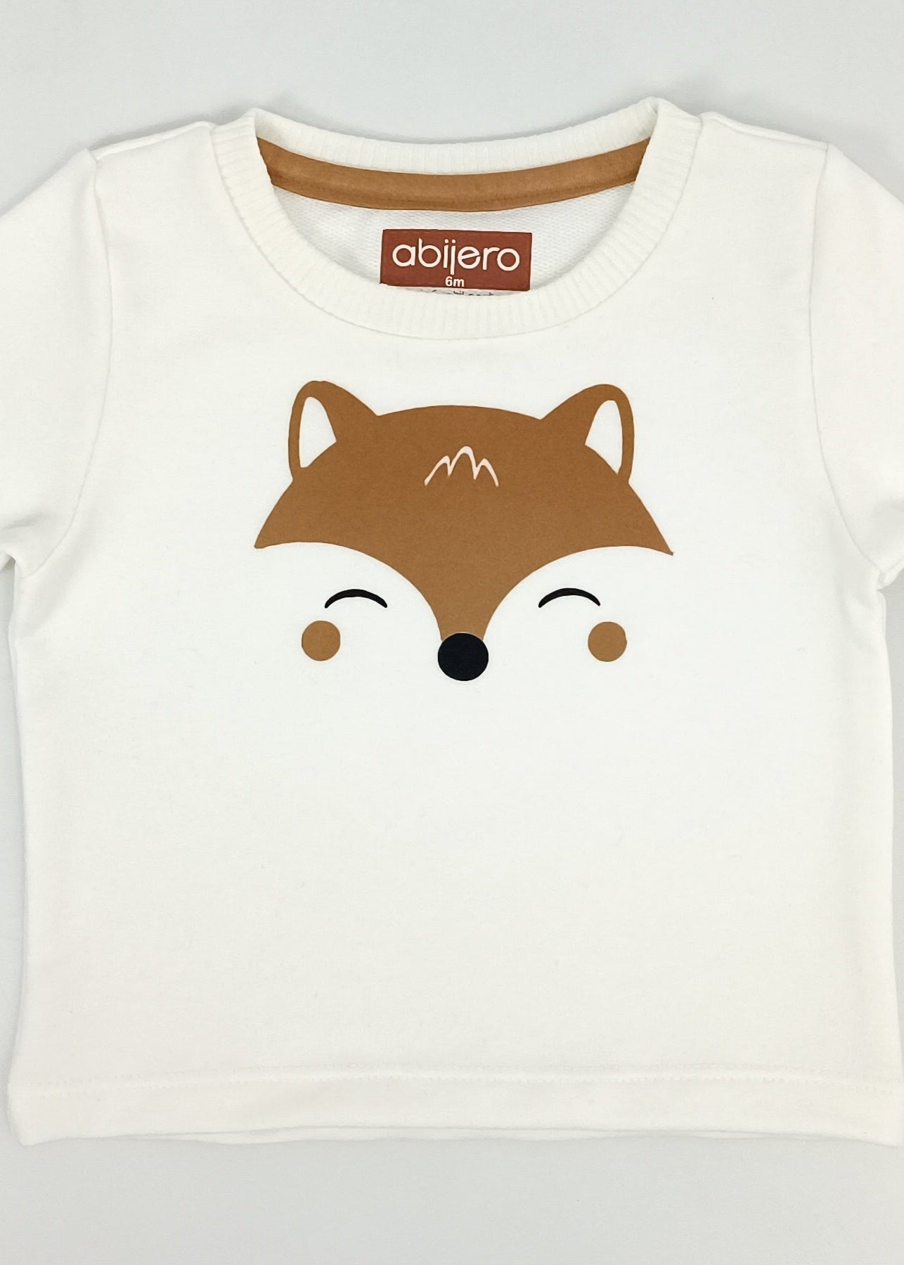Busito estampado de zorrito gamuza bebe unisex