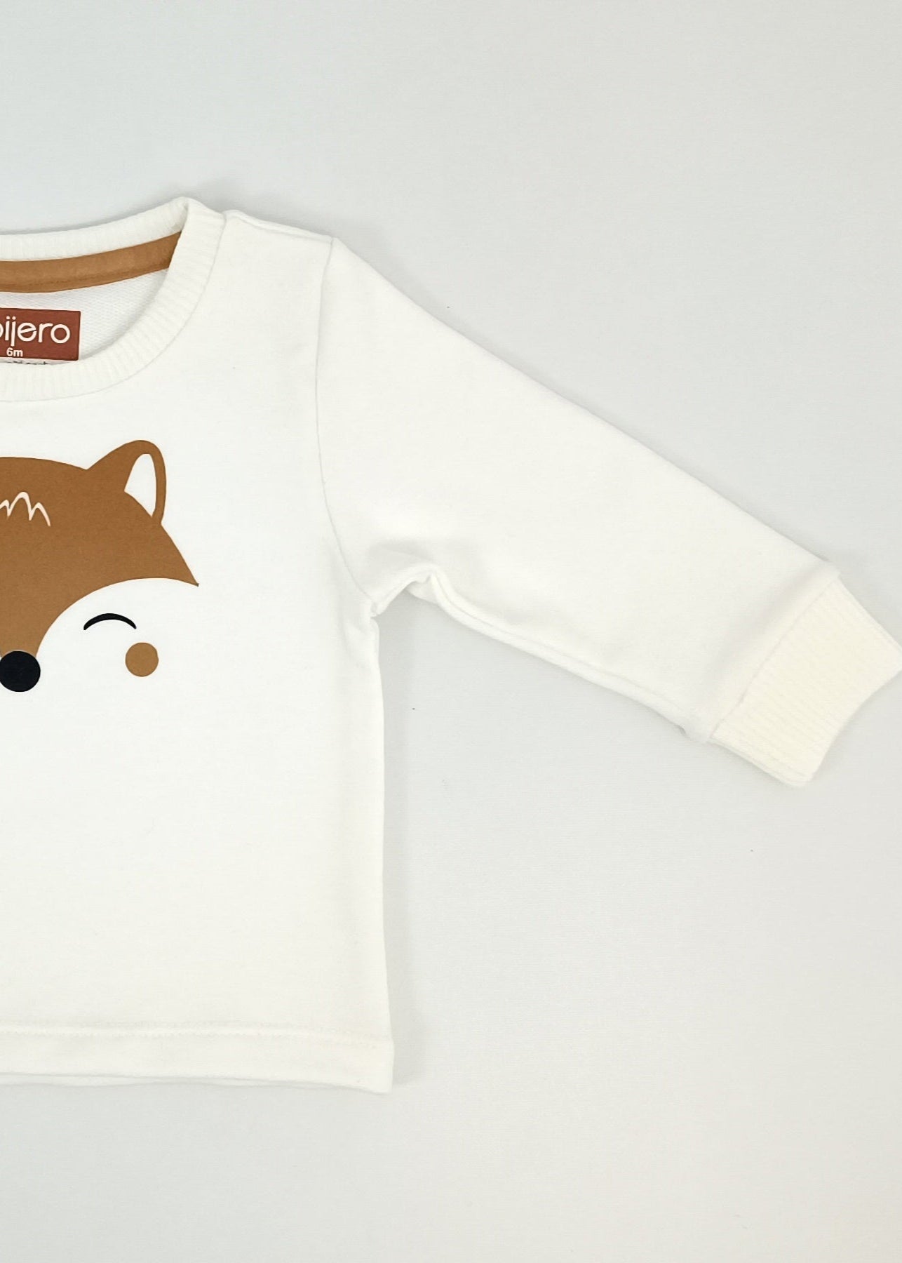 Busito estampado de zorrito gamuza bebe unisex
