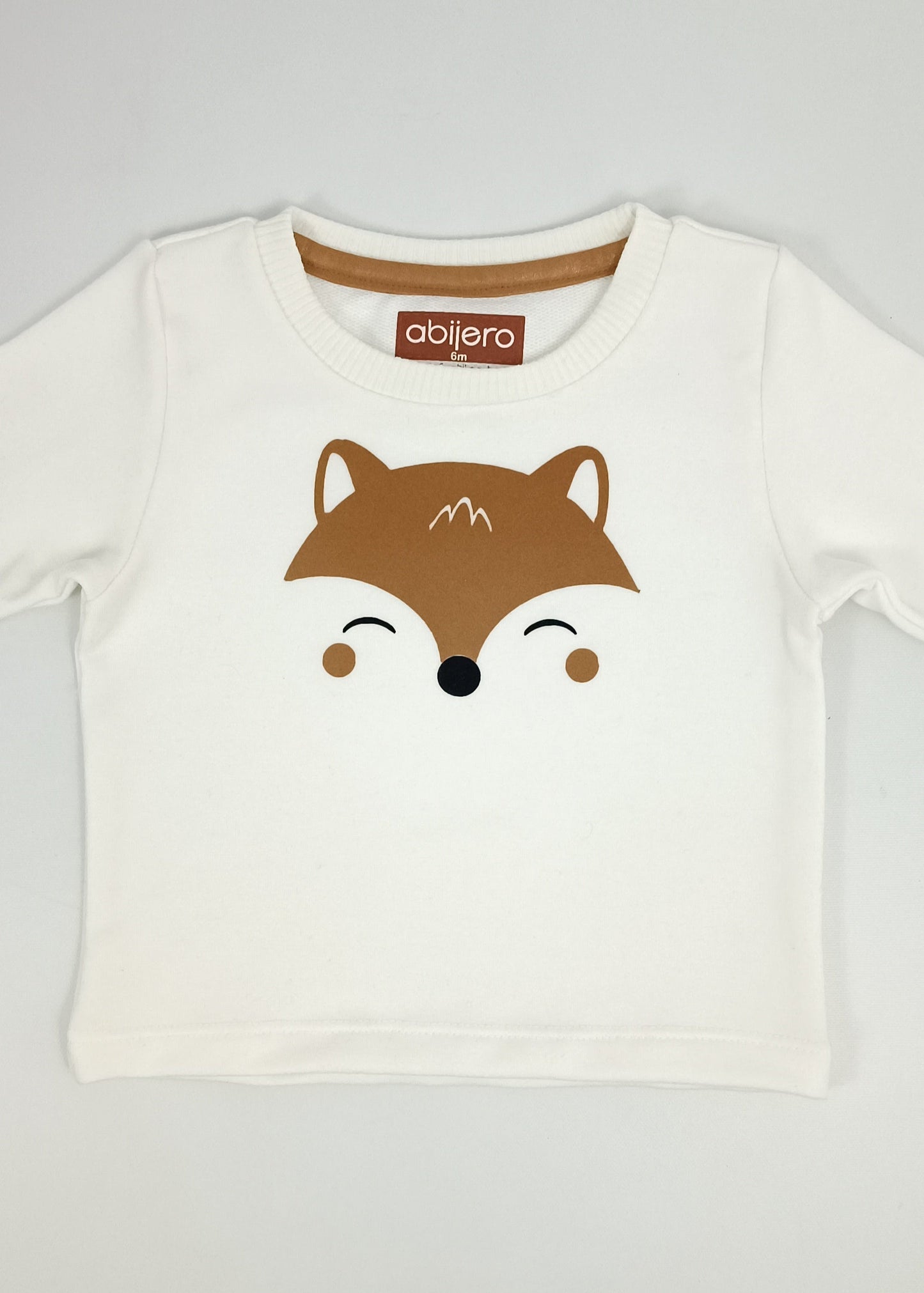 Busito estampado de zorrito gamuza bebe unisex