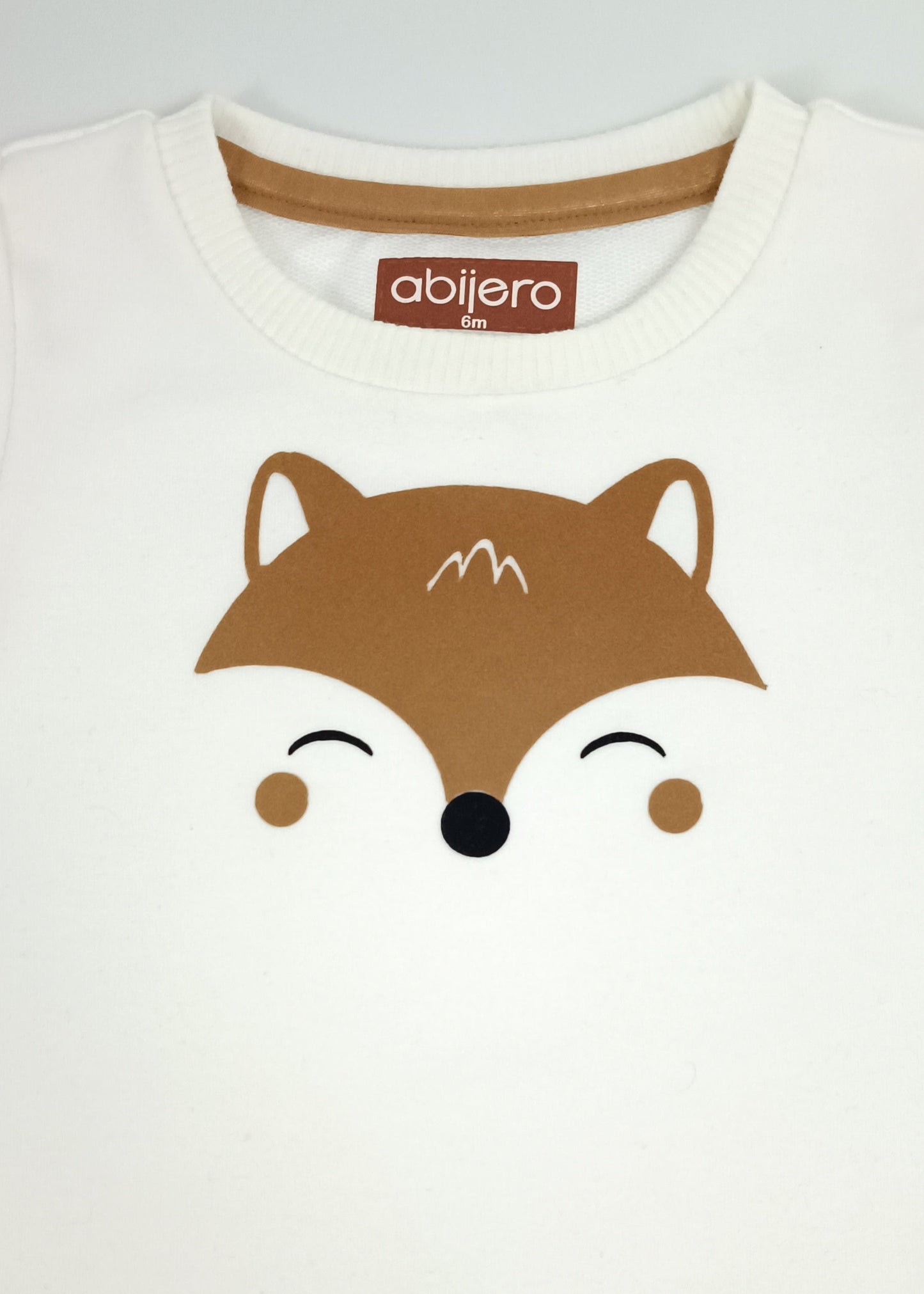 Busito estampado de zorrito gamuza bebe unisex