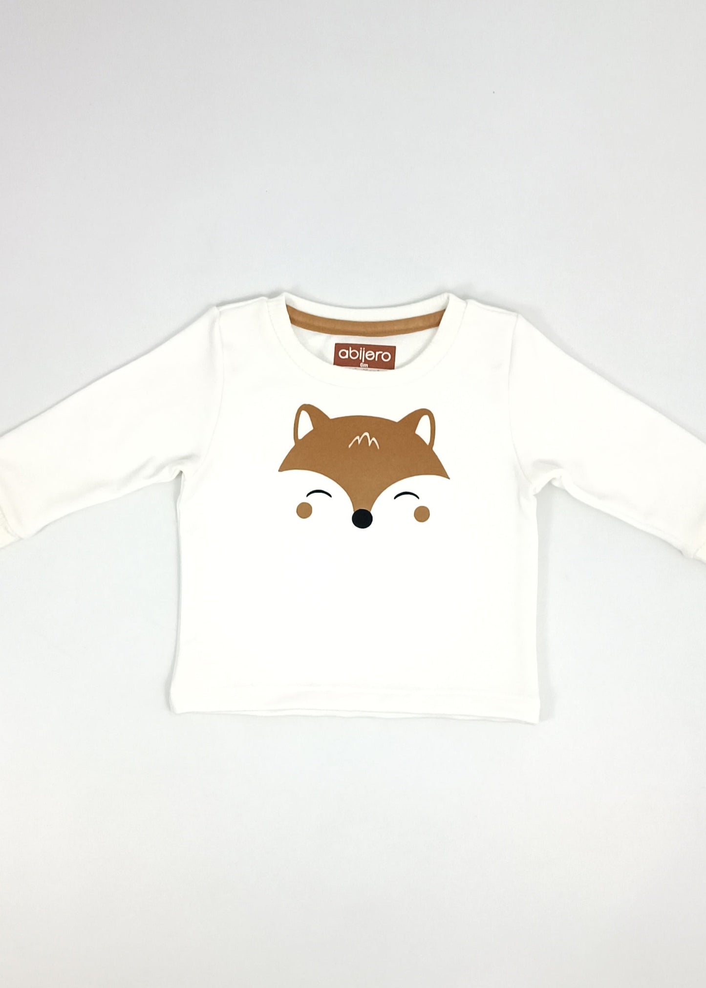 Busito estampado de zorrito gamuza bebe unisex