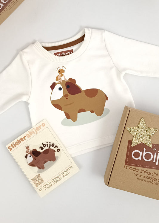 Busito estampado de Cuy y hormiguita bebe unisex