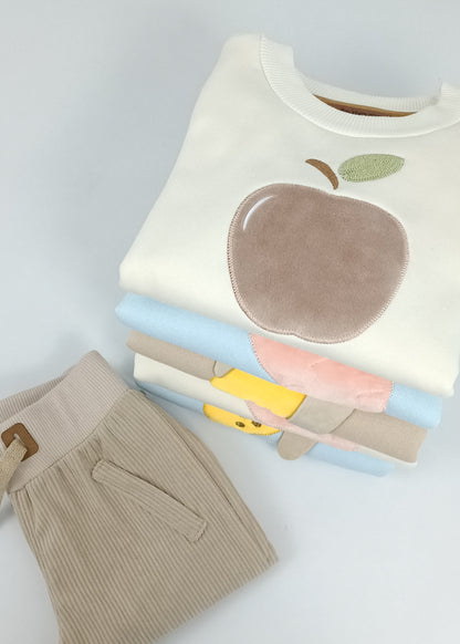 Conjunto Busito bordado con jogger bebita y bebito