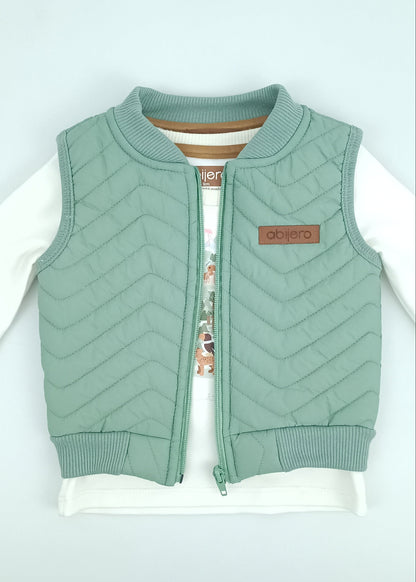 Regalo Listo! Conjunto Chaleco Jero biodiversidad bebita