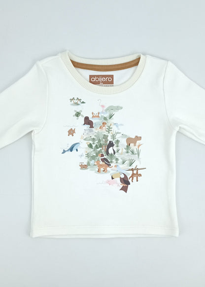 Regalo Listo! Conjunto Chaleco Jero biodiversidad bebita