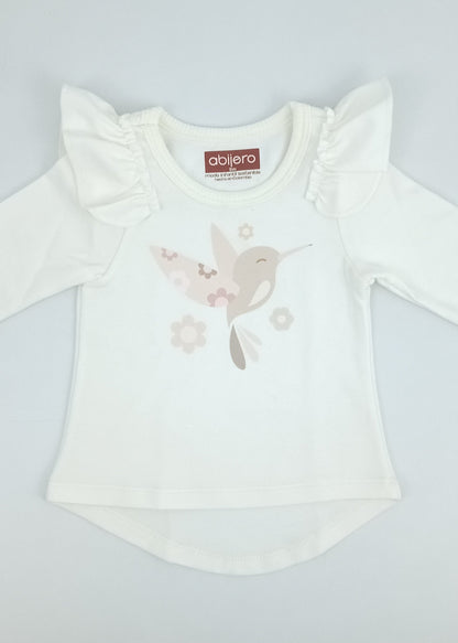 Regalo Listo! Conjunto Chaleco y busito colibrí bebita