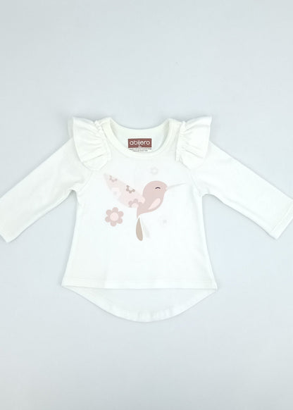 Regalo Listo! Conjunto Chaleco rosa y busito colibrí niña