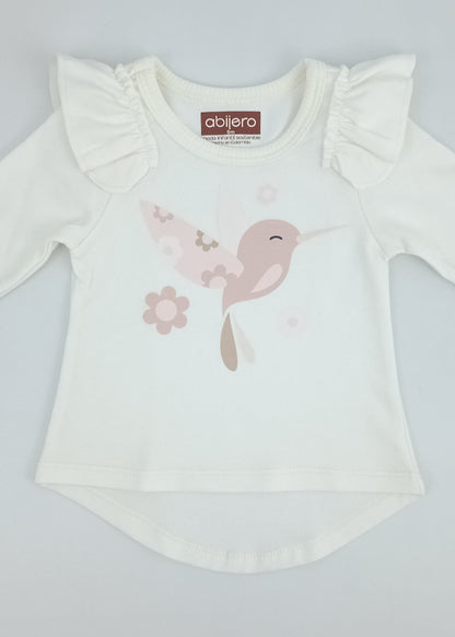 Regalo Listo! Conjunto Chaleco rosa y busito colibrí bebita