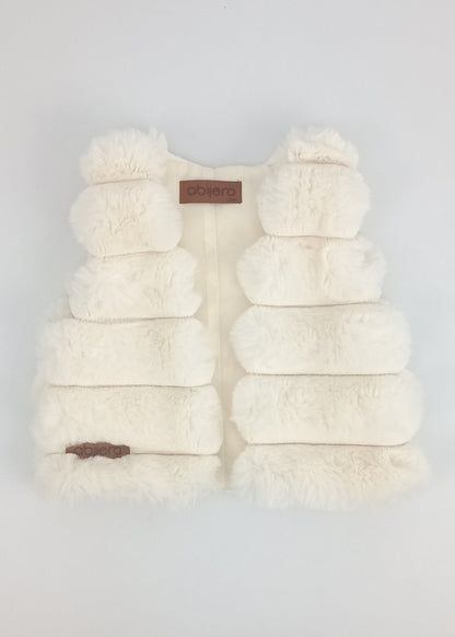 Regalo Listo! Conjunto Chaleco marfil y busito ada bebita