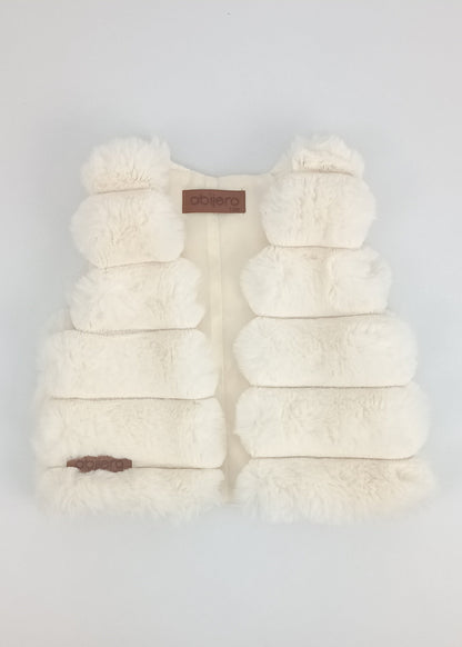 Regalo Listo! Conjunto Chaleco marfil y busito ada niña