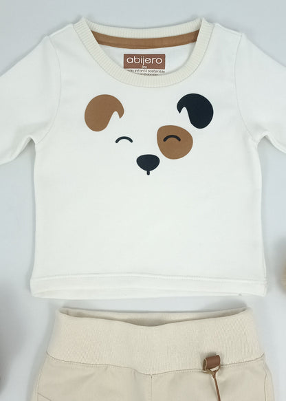 Regalo Listo! Conjunto cargo perrito bebito unisex