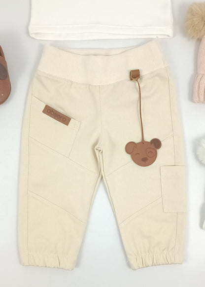 Regalo Listo! Conjunto cargo perrito bebito unisex
