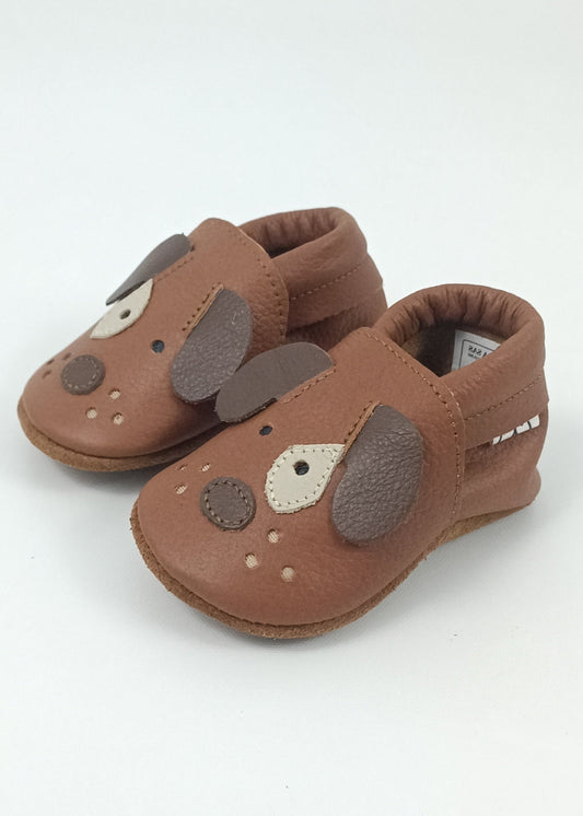 Zapatos Perrito unisex para bebe en cuero primeros pasos