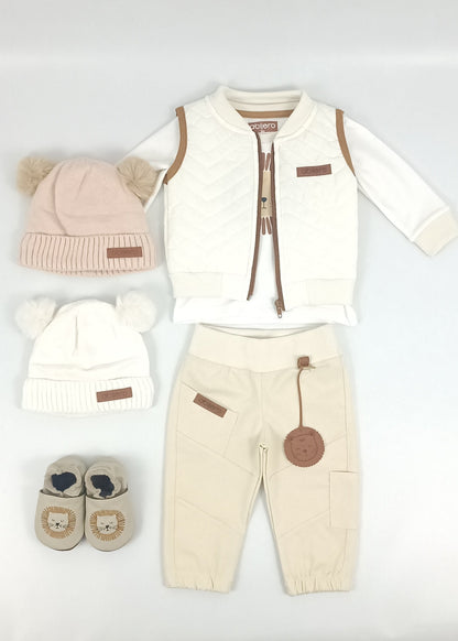 Regalo listo! Conjunto León, chaleco con cargo niño