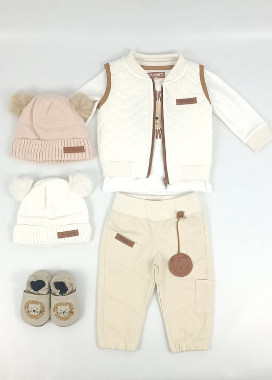 Regalo listo! Conjunto León, chaleco con cargo niño