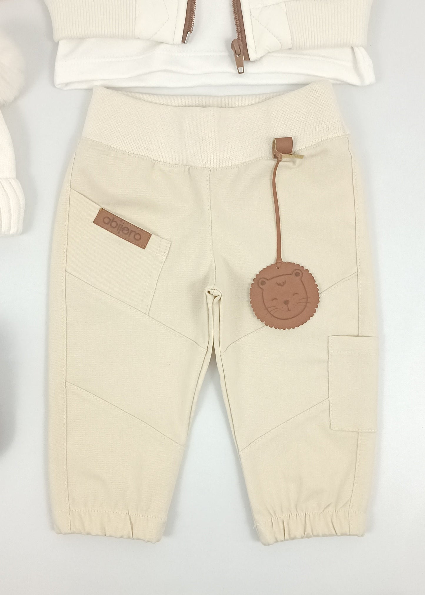 Regalo listo! Conjunto León, chaleco con cargo bebito