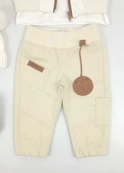 Regalo listo! Conjunto León, chaleco con cargo bebito