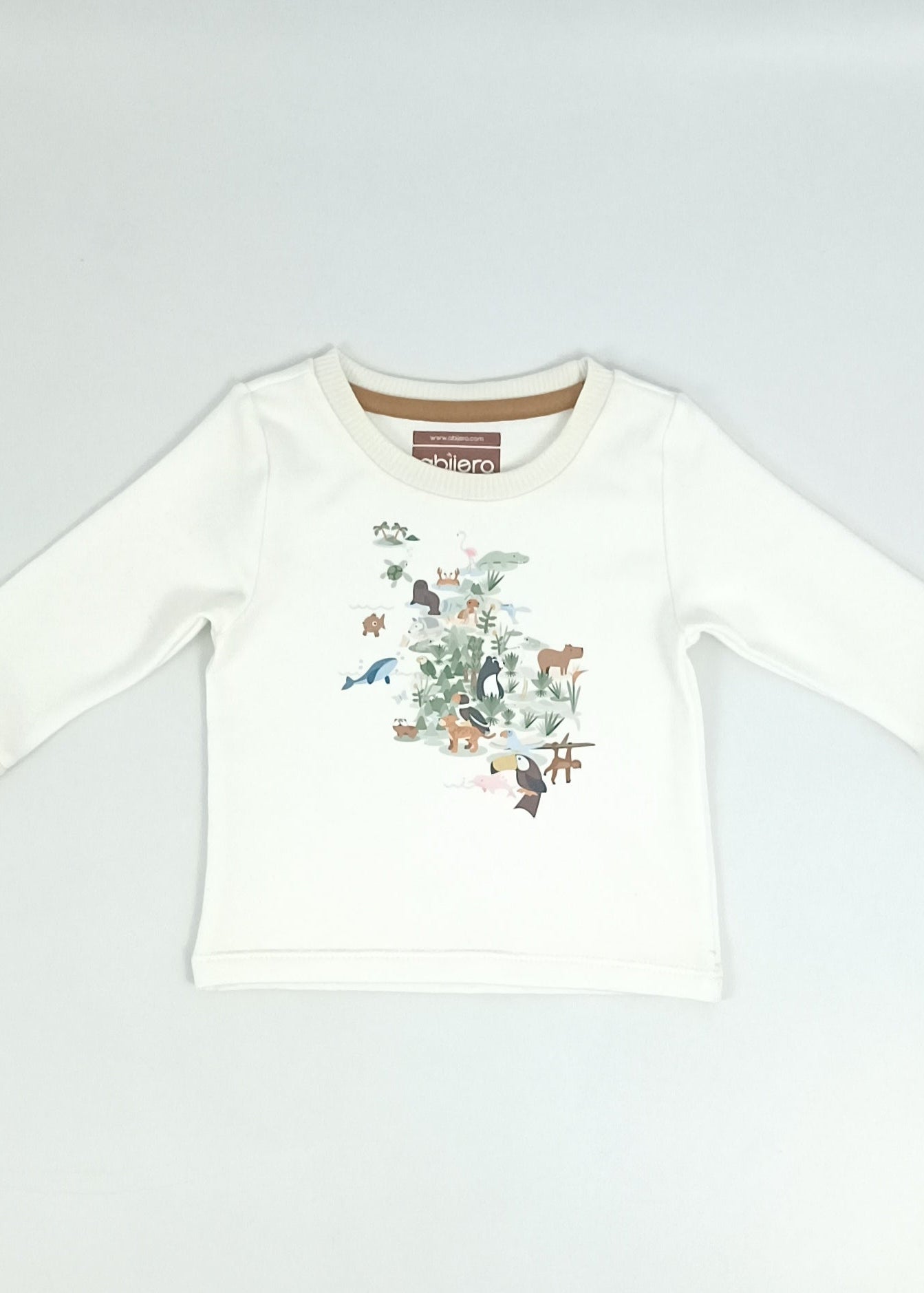 Regalo listo! Conjunto Colombia biodiversa, con jogger beige niño