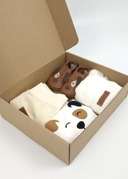 Regalo listo! Conjunto Perrito, con cargo niño