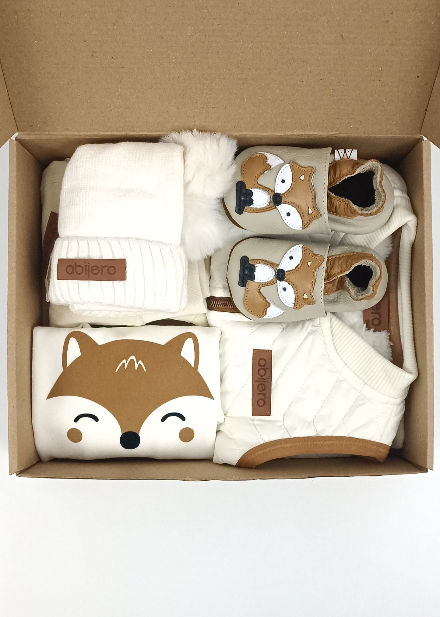 Regalo listo! Conjunto Zorrito, chaleco con cargo niño