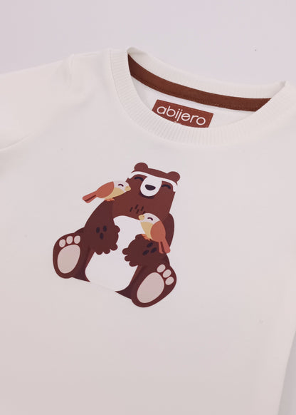 Busito Manga Larga de Algodón – Ilustración Oso andino