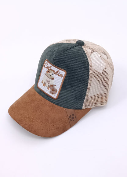 Gorra Trucker Infantil de Pana y Gamuza – Colección Colombia & Fauna Nativa