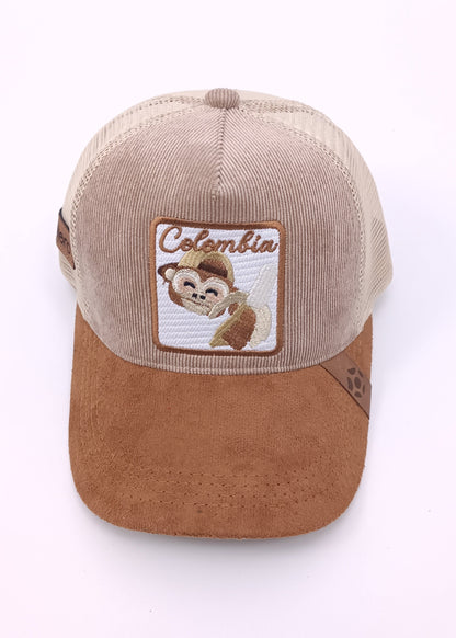 Gorra Trucker Infantil de Pana y Gamuza – Colección Colombia & Fauna Nativa