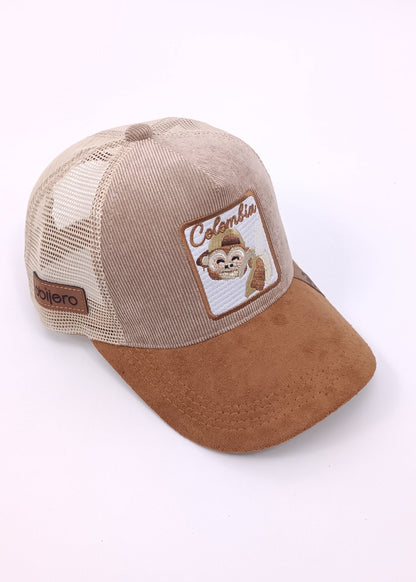 Gorra Trucker Infantil de Pana y Gamuza – Colección Colombia & Fauna Nativa