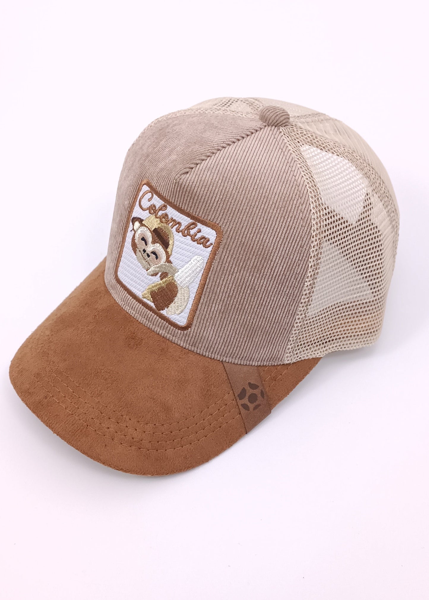 Gorra Trucker Infantil de Pana y Gamuza – Colección Colombia & Fauna Nativa