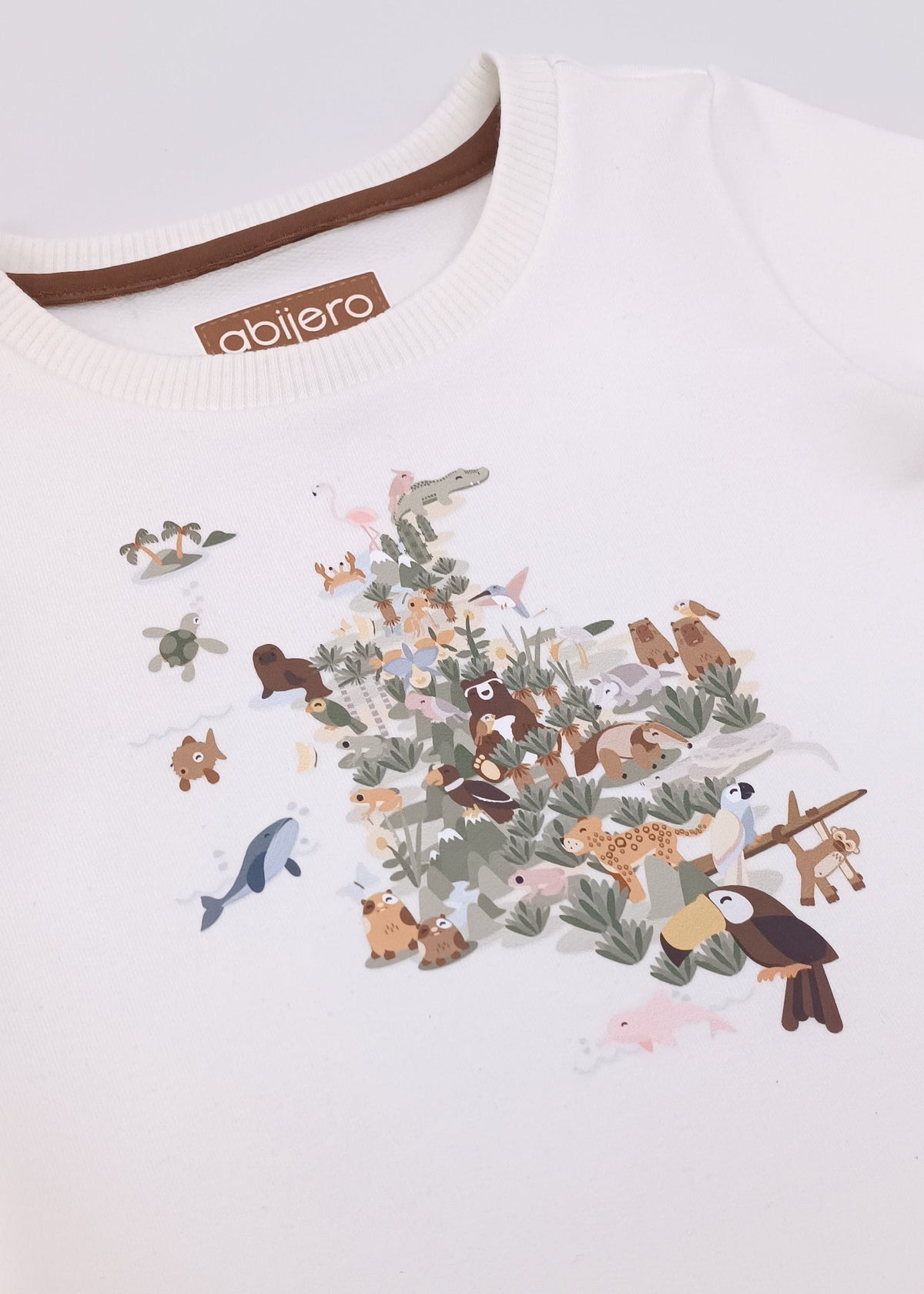 Busito estampado de biodiversidad Colombia Niño