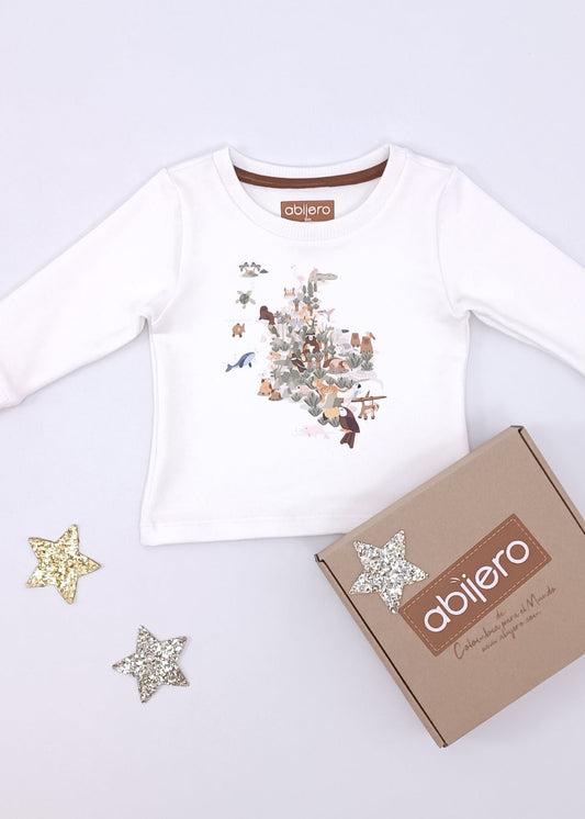Busito estampado de biodiversidad Colombia bebe unisex