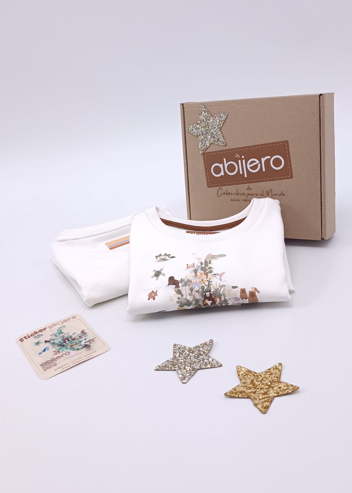 Busito estampado de biodiversidad Colombia Niño