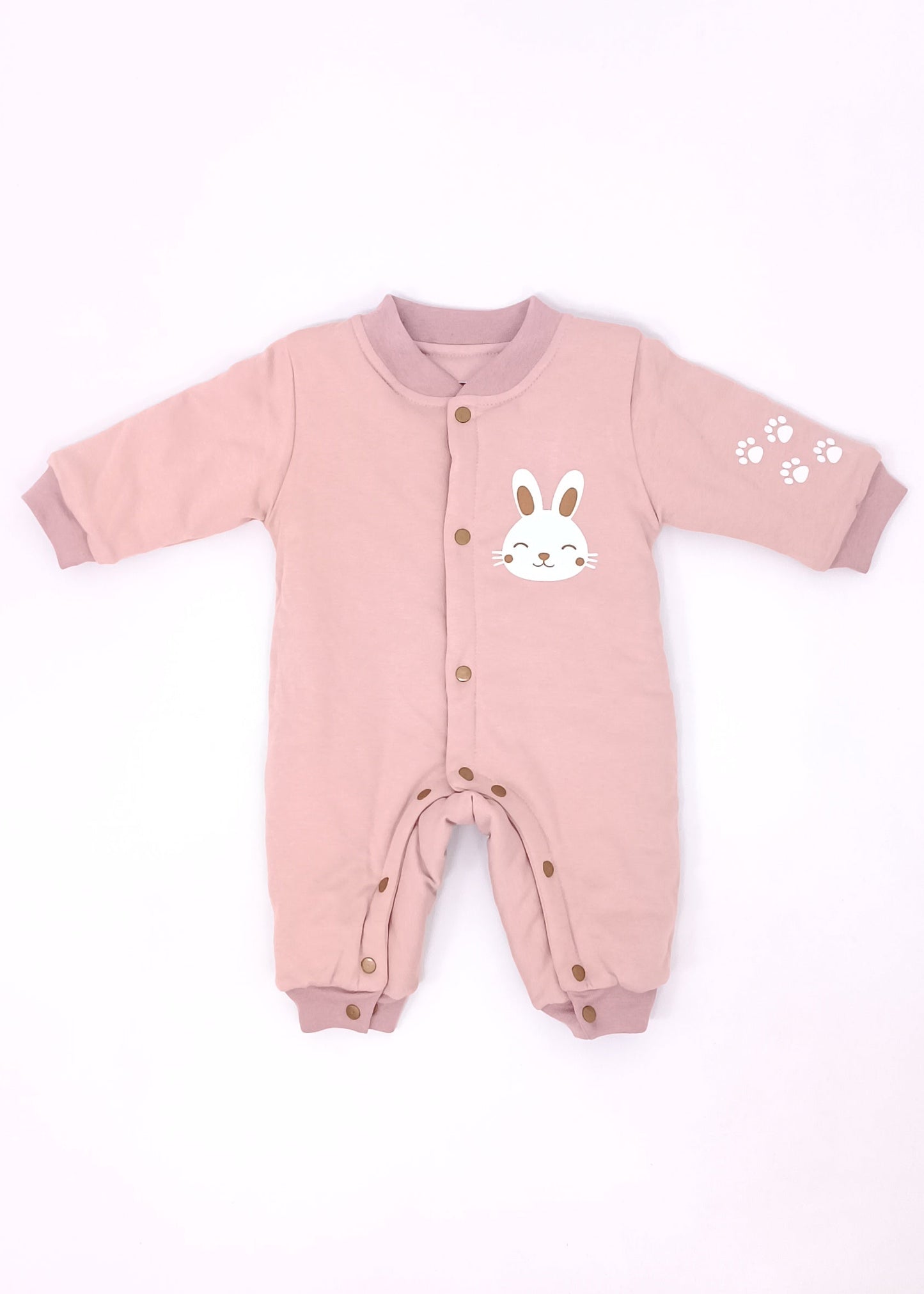 Pijama Enteriza Térmica de Algodón para bebito y bebita (unisex) – Diseño Huellitas Perrito Blanco