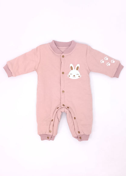 Pijama Enteriza Térmica de Algodón para bebito y bebita (unisex) – Diseño Huellitas Perrito Blanco