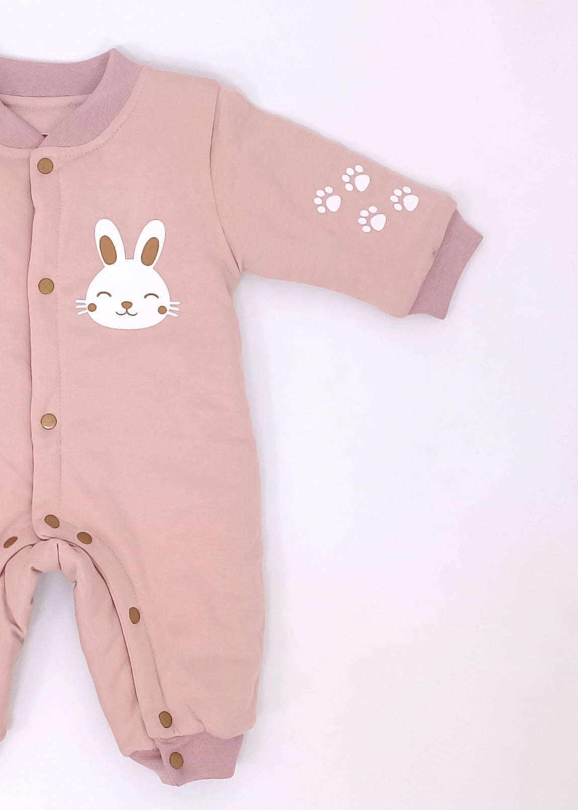 Pijama Enteriza Térmica de Algodón para bebito y bebita (unisex) – Diseño Huellitas Perrito Blanco