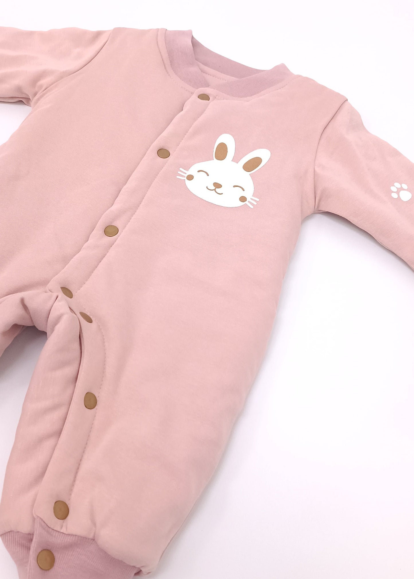 Pijama Enteriza Térmica de Algodón para bebito y bebita (unisex) – Diseño Huellitas Perrito Blanco