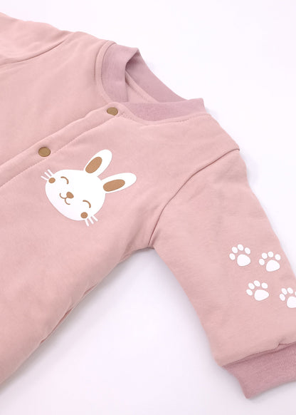 Pijama Enteriza Térmica de Algodón para bebito y bebita (unisex) – Diseño Huellitas Perrito Blanco