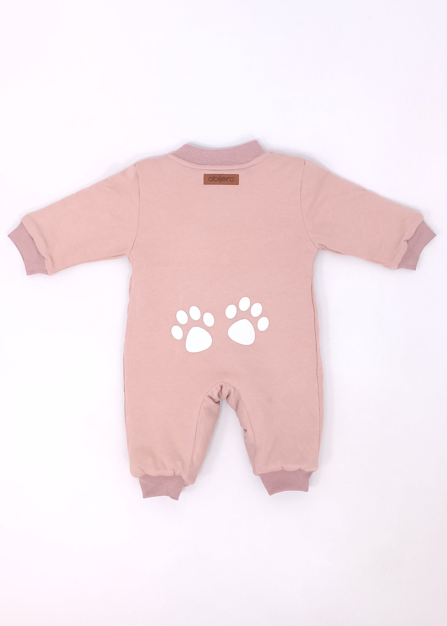 Pijama Enteriza Térmica de Algodón para bebito y bebita (unisex) – Diseño Huellitas Perrito Blanco