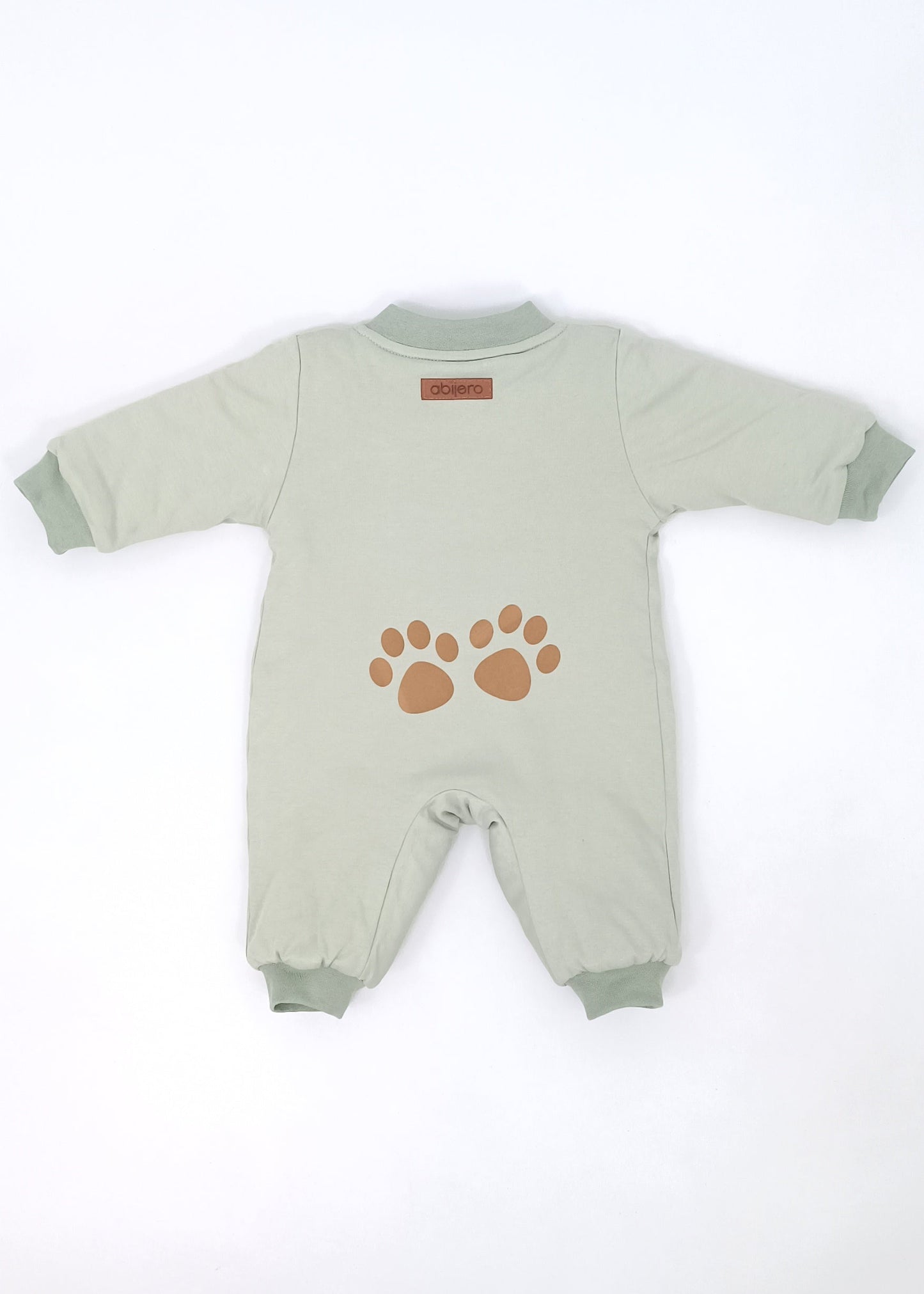 Pijama Enteriza Térmica de Algodón para bebito y bebita (unisex) – Diseño Huellitas Perrito Blanco
